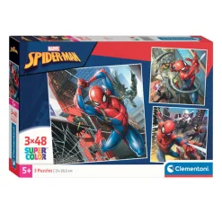 Legpuzzel Super Color Vierkant Marvel Spiderman, 3x48st.-Clementoni Hot