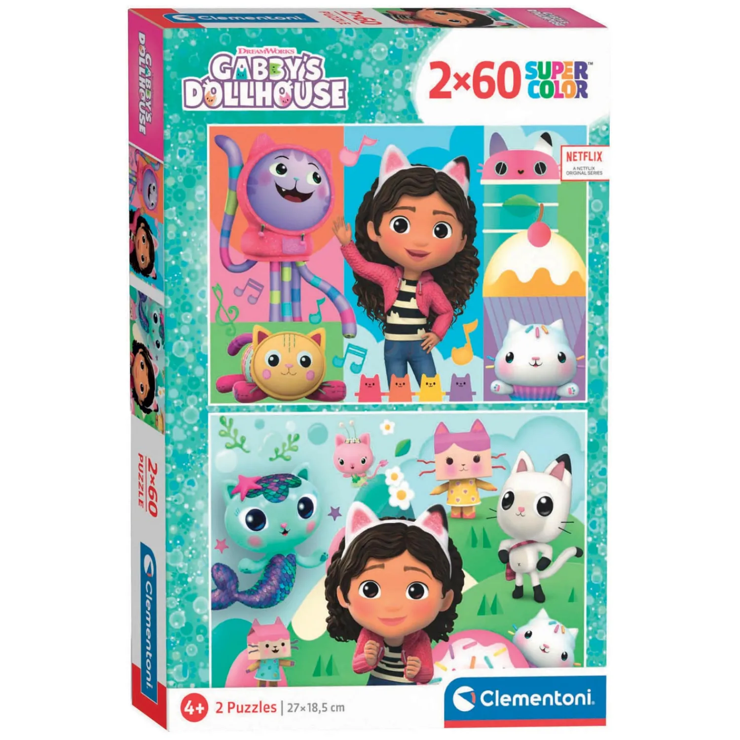 Puzzel Gabby's Poppenhuis, 2x60st.>Clementoni New