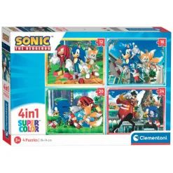Puzzels Sonic, 4in1-Clementoni Hot