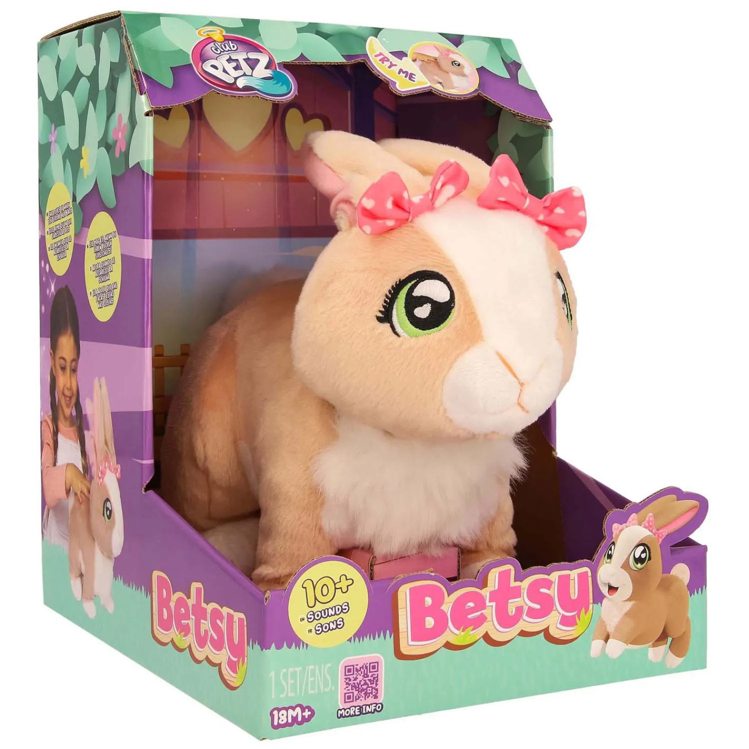Club Petz Betsy Browny Konijn Interactieve Knuffel-Spectron Clearance