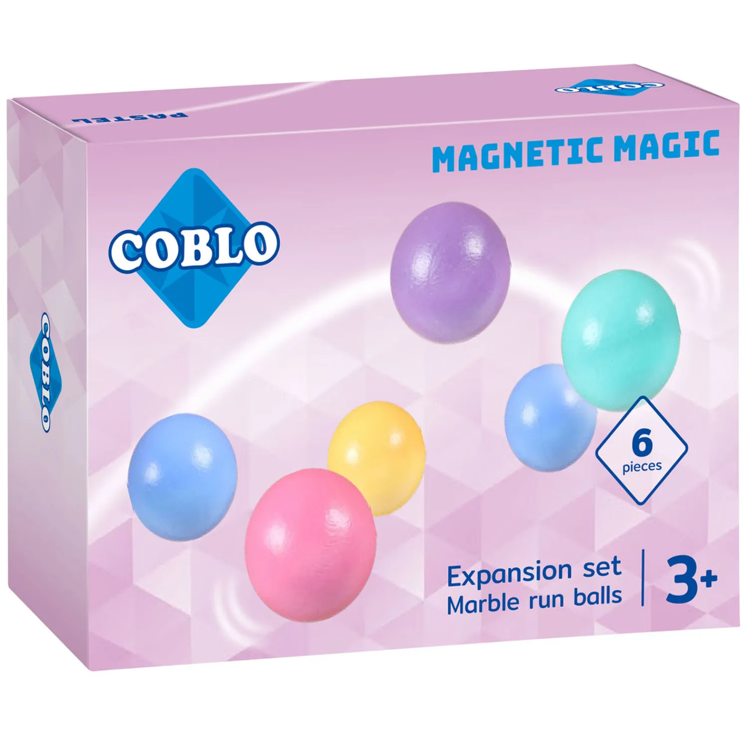 Knikkerbaan Ballen Pastel Magnetisch Bouwspeelgoed, 6dlg.-Coblo Discount
