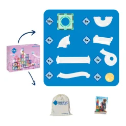 Knikkerbaan Pastel Magnetisch Bouwspeelgoed, 100dlg.>Coblo Outlet