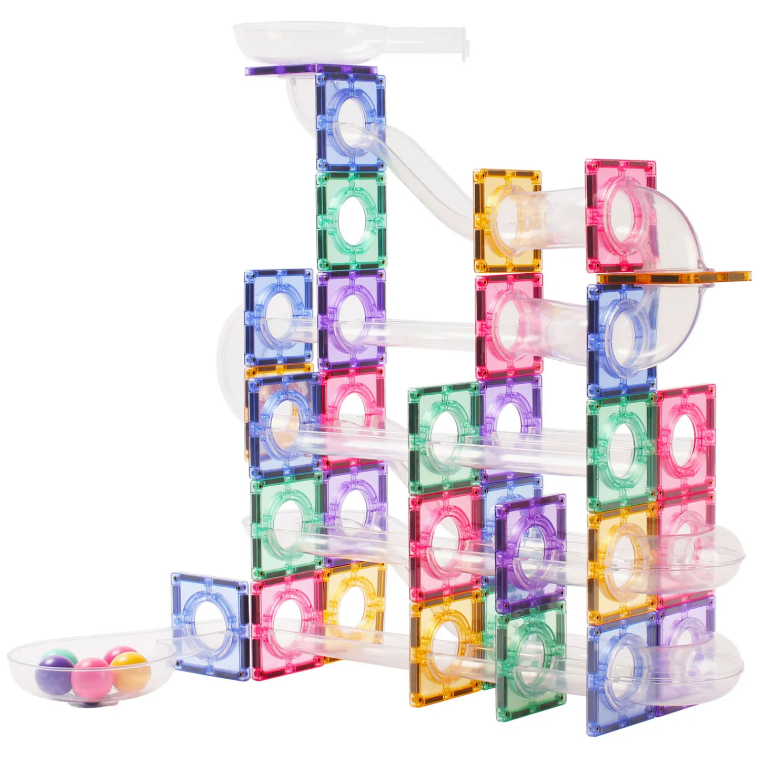 Knikkerbaan Pastel Magnetisch Bouwspeelgoed, 100dlg.>Coblo Outlet