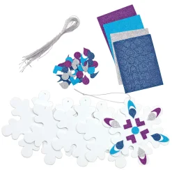 - Foam Sneeuwvlok Ornamenten, 24st.-Colorations