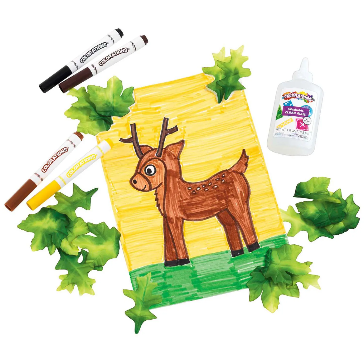 Colorations - Groene Blaadjes, 200st. Online