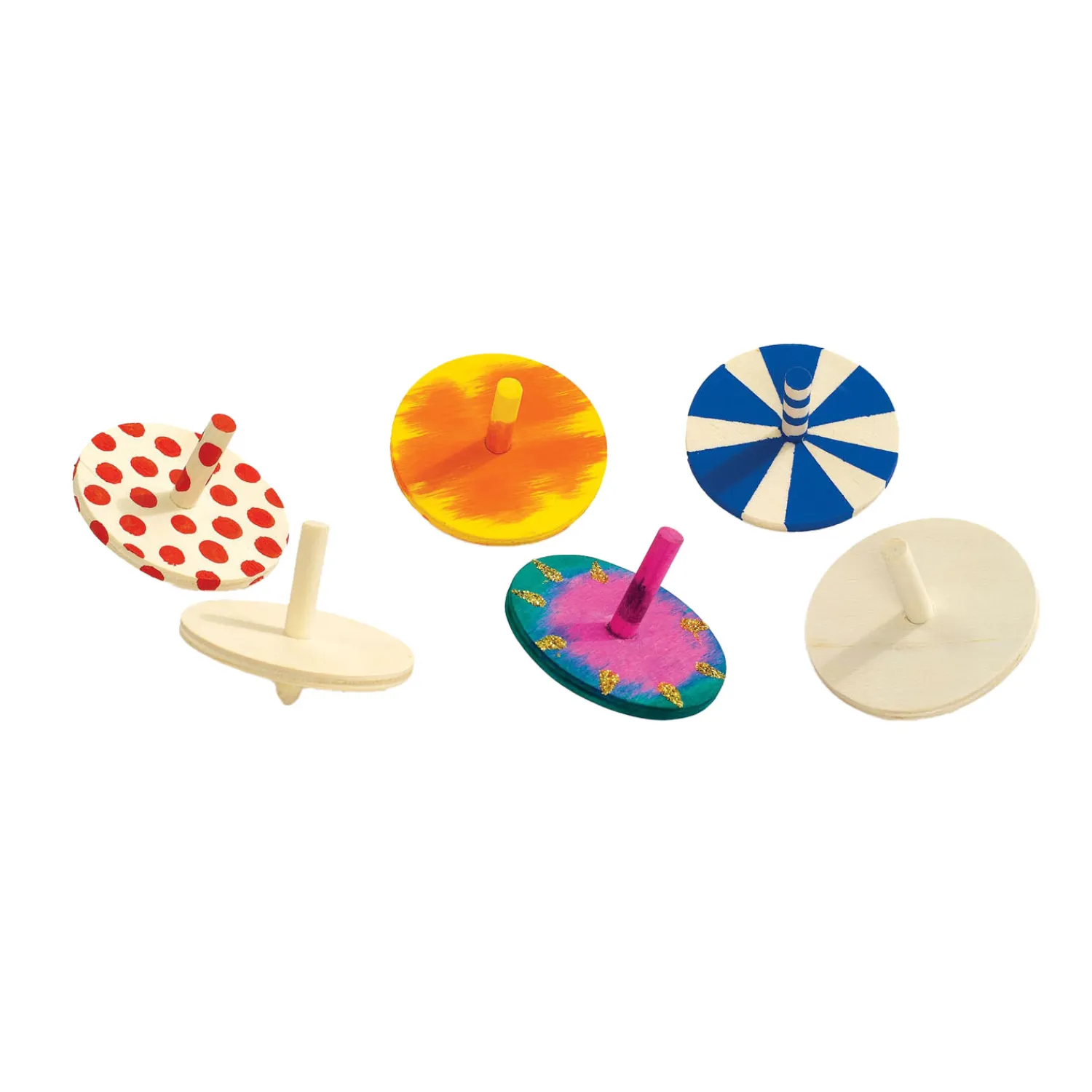 Colorations - Houten Tollen, Set of 24 Hot