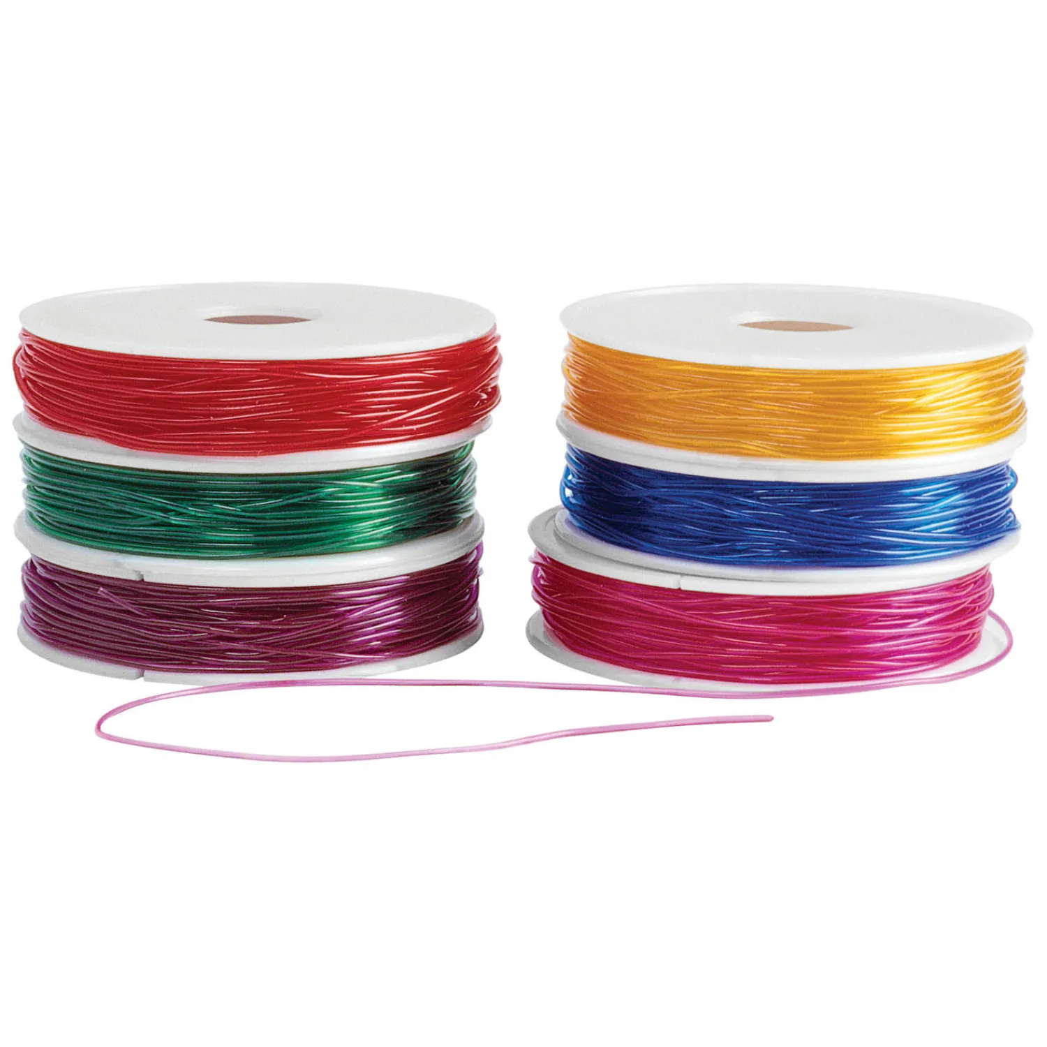 Colorations - Kralenkoord Stretchbaar Gekleurd 6 Spoelen, 55mtr. Discount