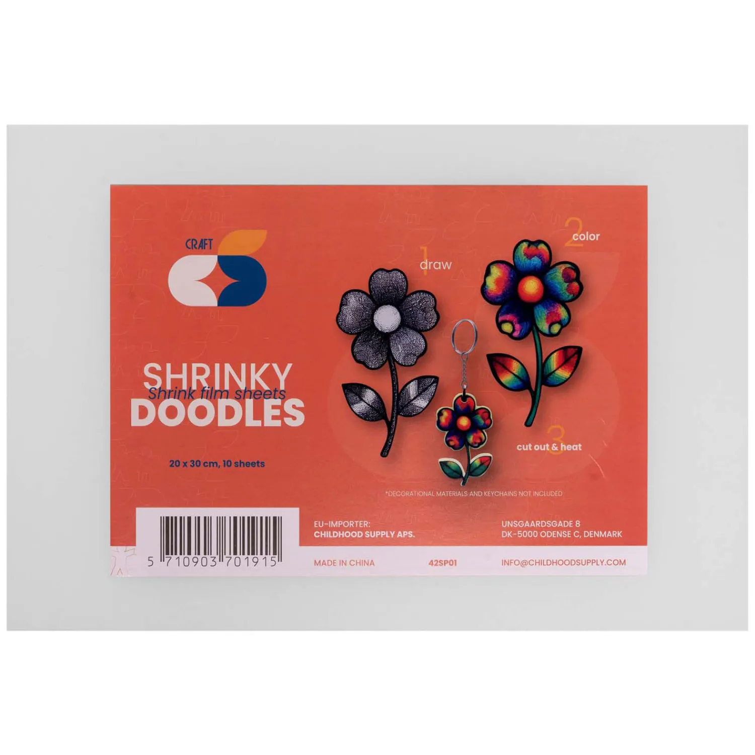 - Krimpfolie Tekenvellen, 20 x 30 cm, 10 vellen-Colorations Online