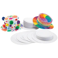 Colorations - Maak en Versier je eigen Hoedtop Wit, Set van 12 Discount