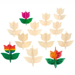 - Maak en Versier je eigen Houten Tulp, Set van 12>Colorations Best