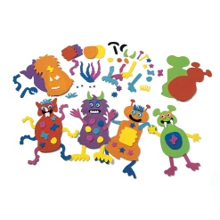 Colorations - Maak je Eigen Foam Monsters Knutselset, Set van 12 New