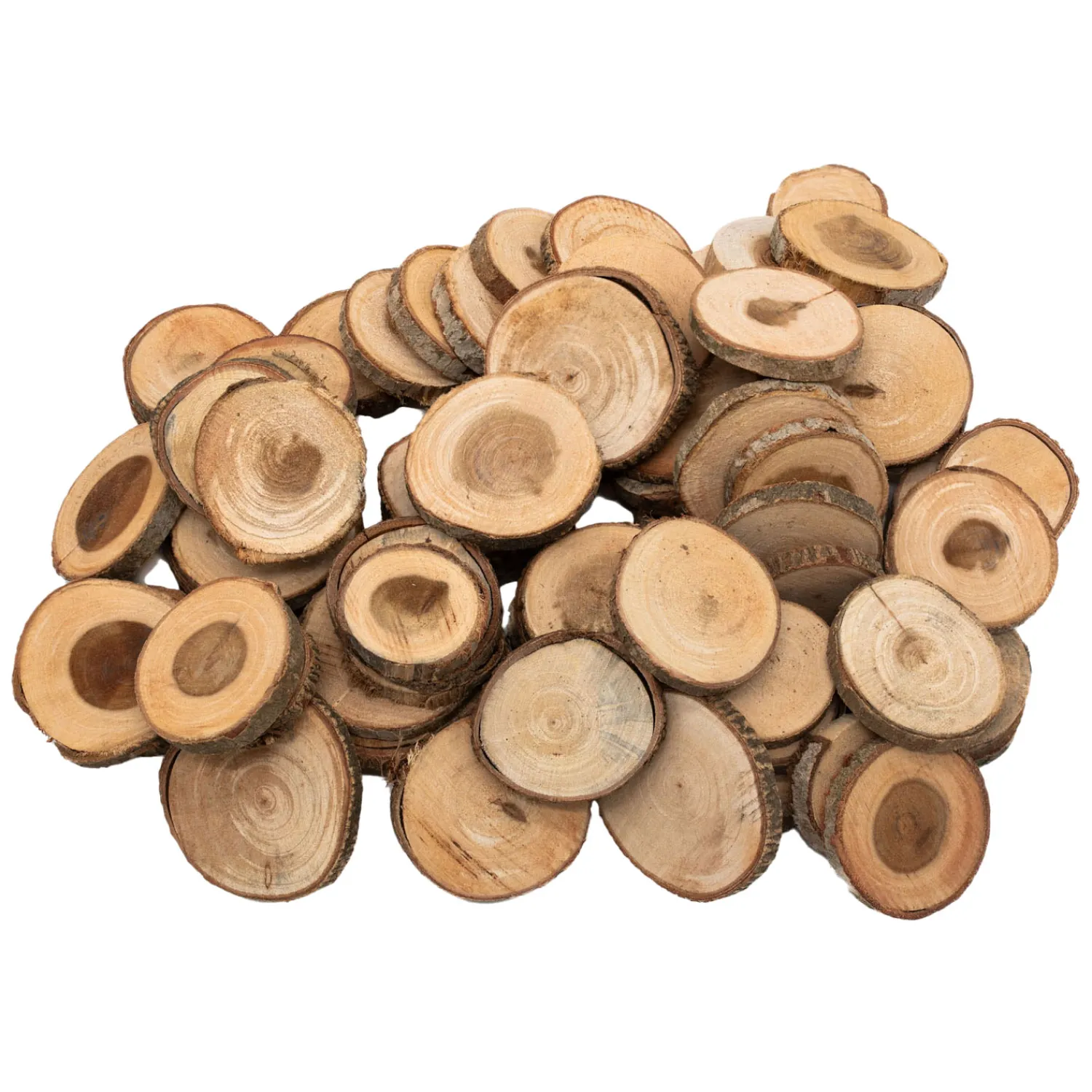 Colorations - Onbewerkte Houten Schijfjes 3-5cm, 1kg Hot