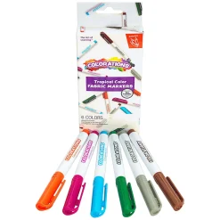 - Textielstiften Tropische Kleuren - 6 Kleuren-Colorations Hot