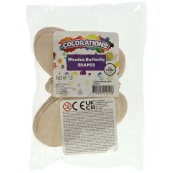 - Versier je Eigen Houten Vlinders, Set van 12-Colorations Outlet