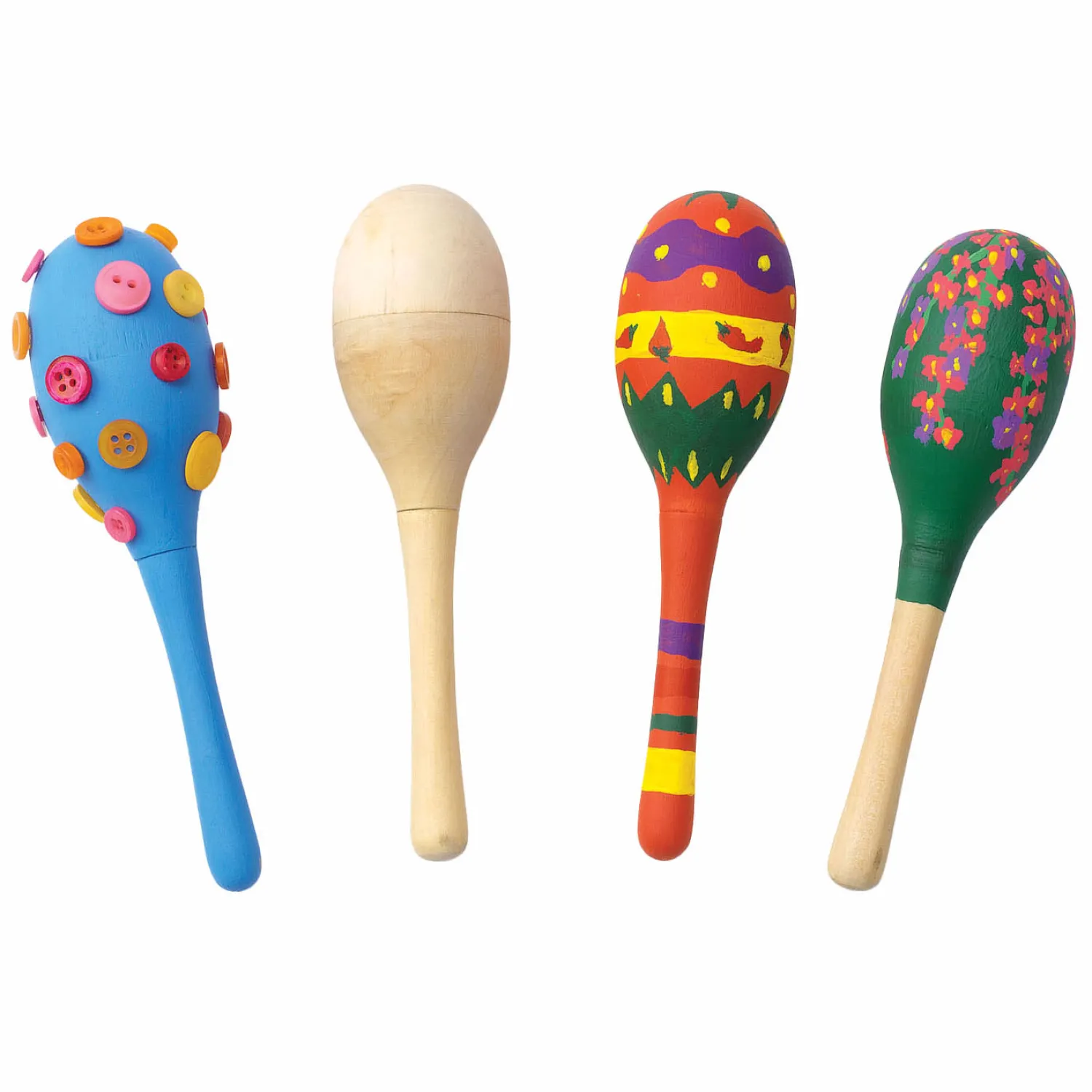 - Versier je eigen Houten Maracas, Set van 12-Colorations Discount
