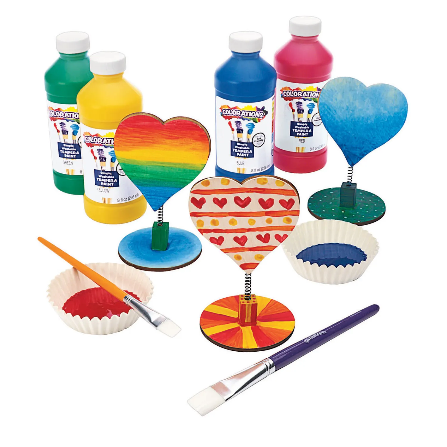 - Versier je Houten Memoclip Hart, 12st.-Colorations New