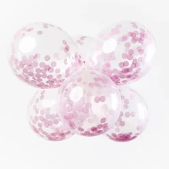 Confetti Ballonnen Papieren Confetti Baby Roze 30cm, 6st.><noscript><img width=