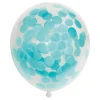 Globos Confetti Ballonnen Papieren Confetti Baby Blauw 30cm, 6st. New