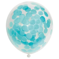 Globos Confetti Ballonnen Papieren Confetti Baby Blauw 30cm, 6st. New