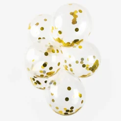 Confetti Ballonnen Papieren Confetti Metallic Goud 30cm, 6st.-Globos Clearance