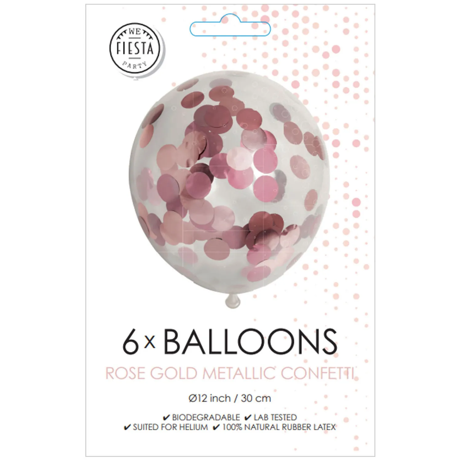 Confetti Ballonnen Papieren Confetti Metallix Rose Goud, 6st.>Globos Best