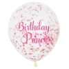 Haza Witbaard Confetti Ballonnen Prinses, 6st. Hot