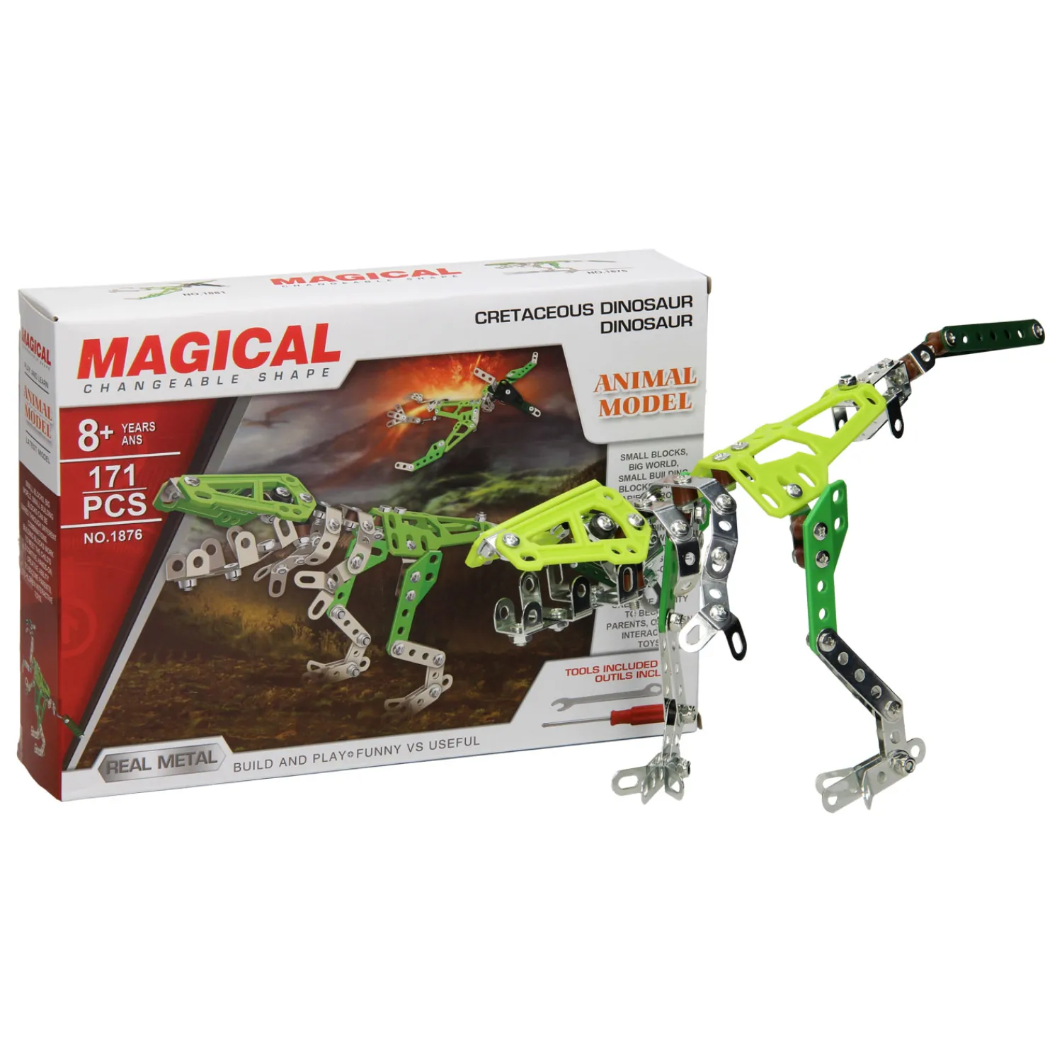 Constructieset Metaal Dino, 171dlg.>