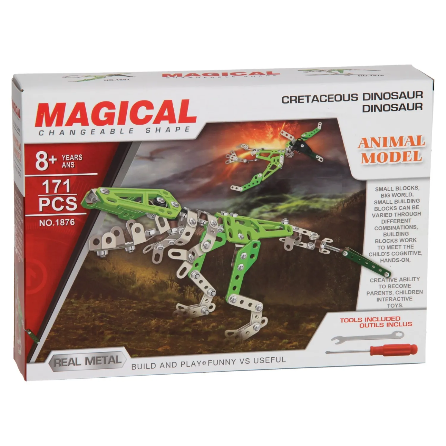 Constructieset Metaal Dino, 171dlg.>