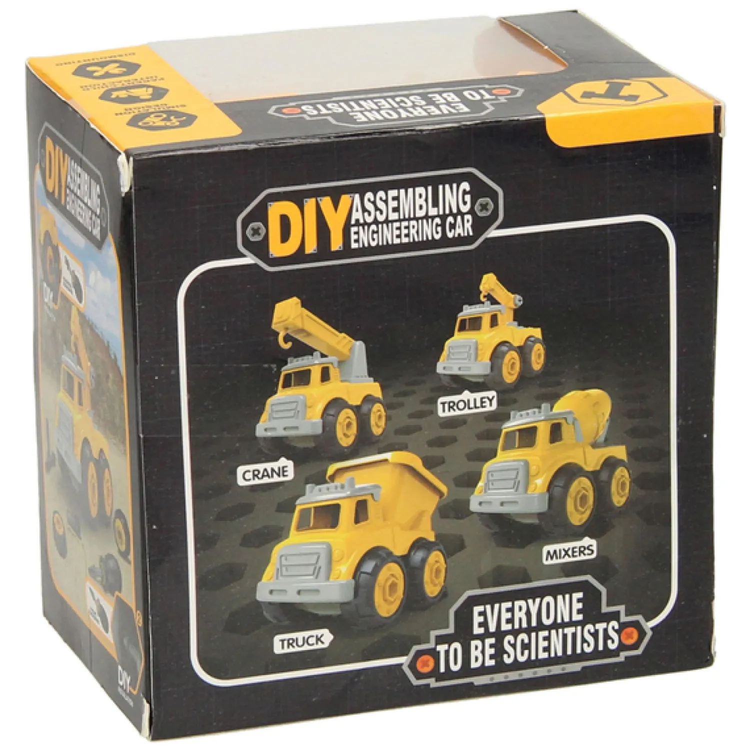 Constructiewagen met Schroefbare Wielen - Geel Outlet