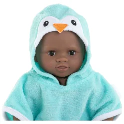 Badcape voor Babypop - Pinguin, 30cm-Corolle Clearance