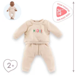Beige Trainingspak voor Babypop, 36cm><noscript><img width=