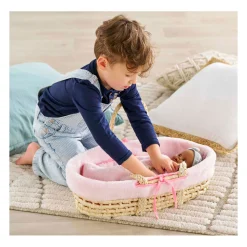 Gevlochten Mandenset Set voor Babypop - Pluche><noscript><img width=