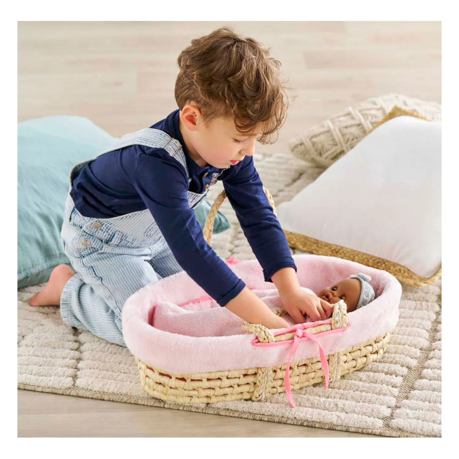 Gevlochten Mandenset Set voor Babypop - Pluche>Corolle