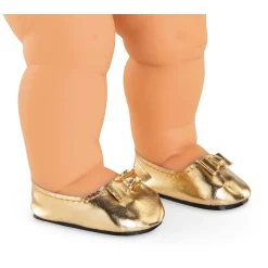 Gouden Ballet Platte Schoenen voor Babypop, 36cm><noscript><img width=