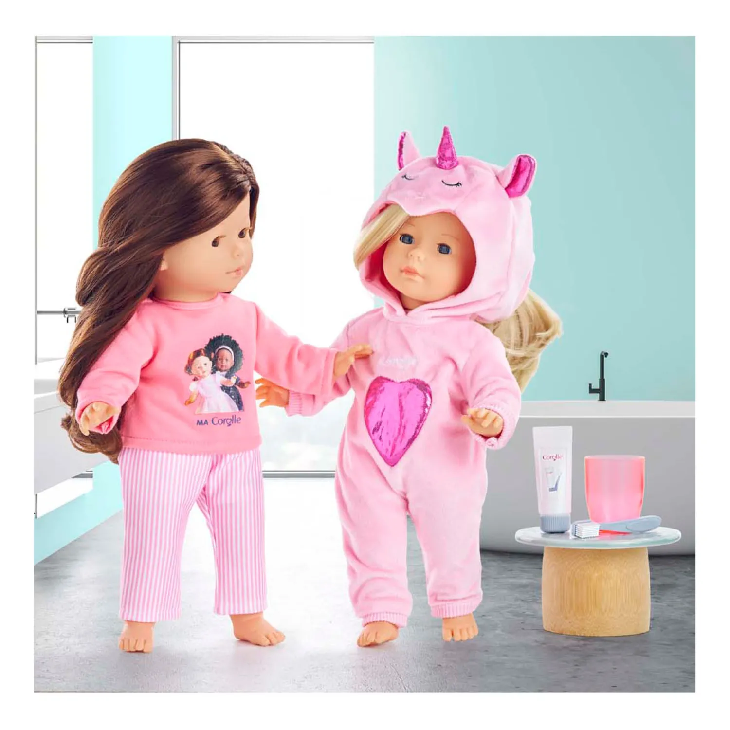 Roze Eenhoorn Pyjama voor Poppen van 36cm, 2dlg.-Corolle Hot