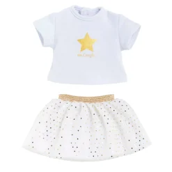 Corolle Topje en Rok Set voor Poppen van 36cm - Ivoor/Goud Best