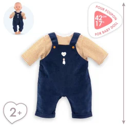 T-Shirt en Marineblauw Overall voor Babypop, 42cm-Corolle