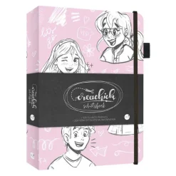 CreaChick Schetsboek Pink-Uitgeverij Kluitman New