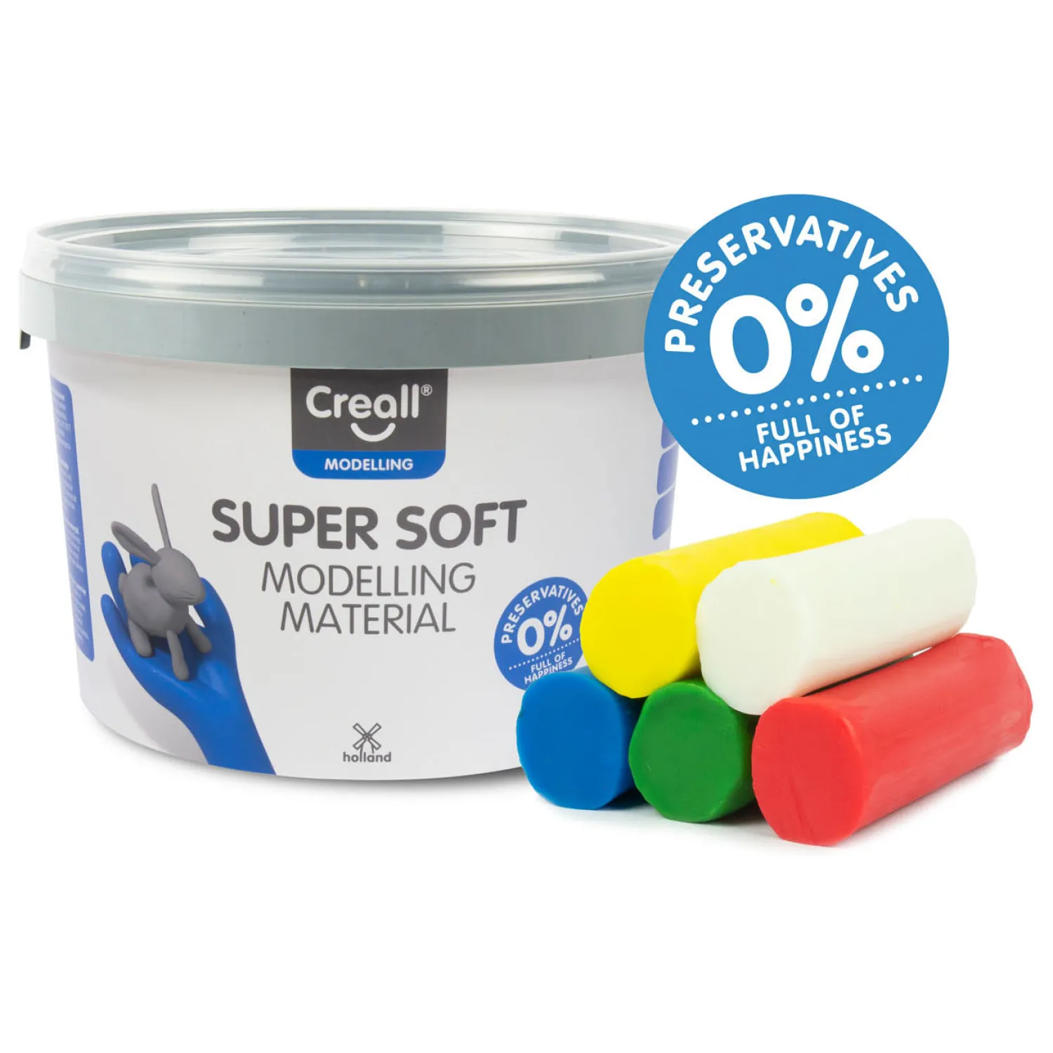 Creall Supersoft Klei - 5 kleuren Klei - 1750gr. Hot
