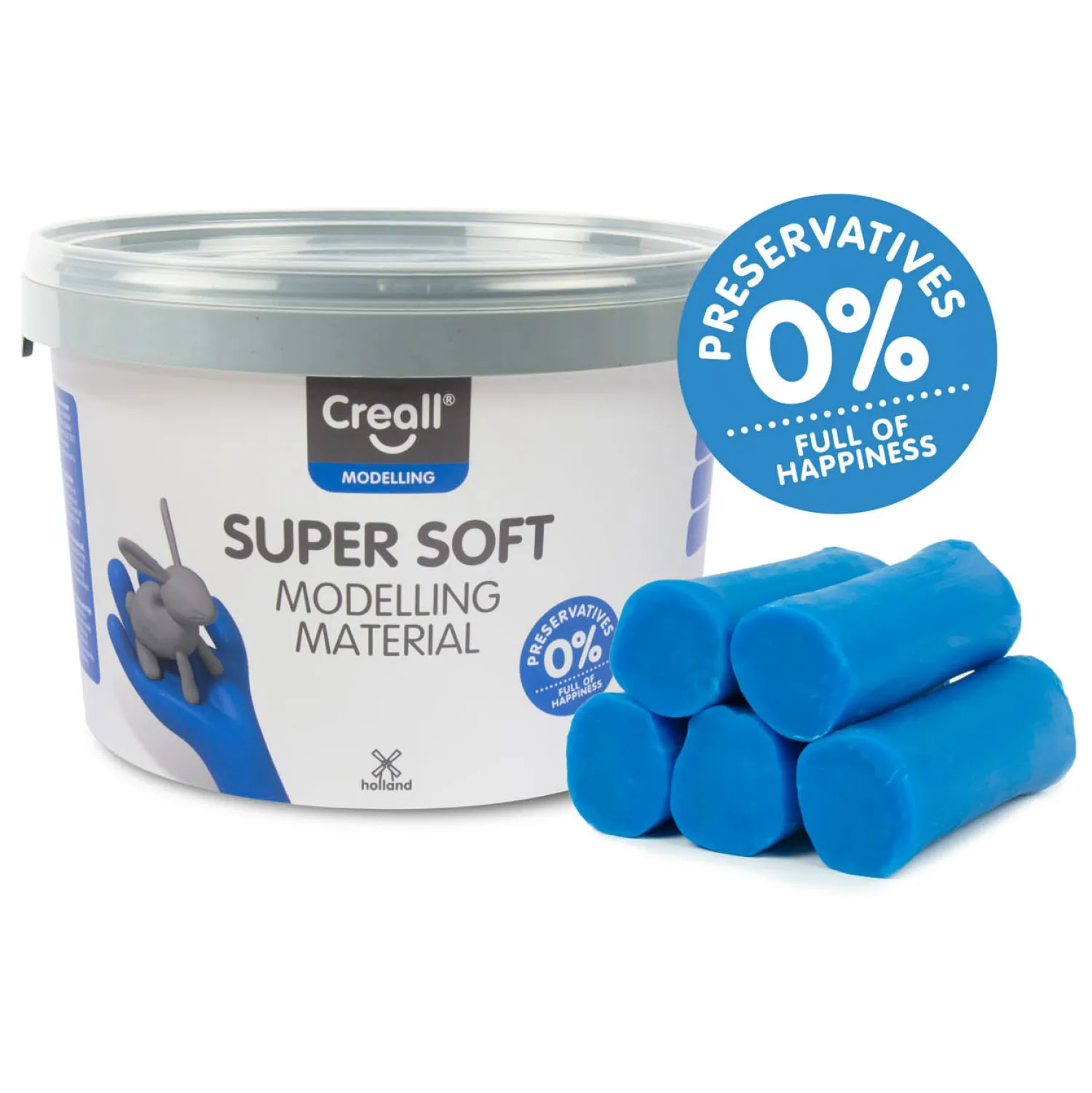 Supersoft klei Blauw, 1750gr.-Creall Outlet