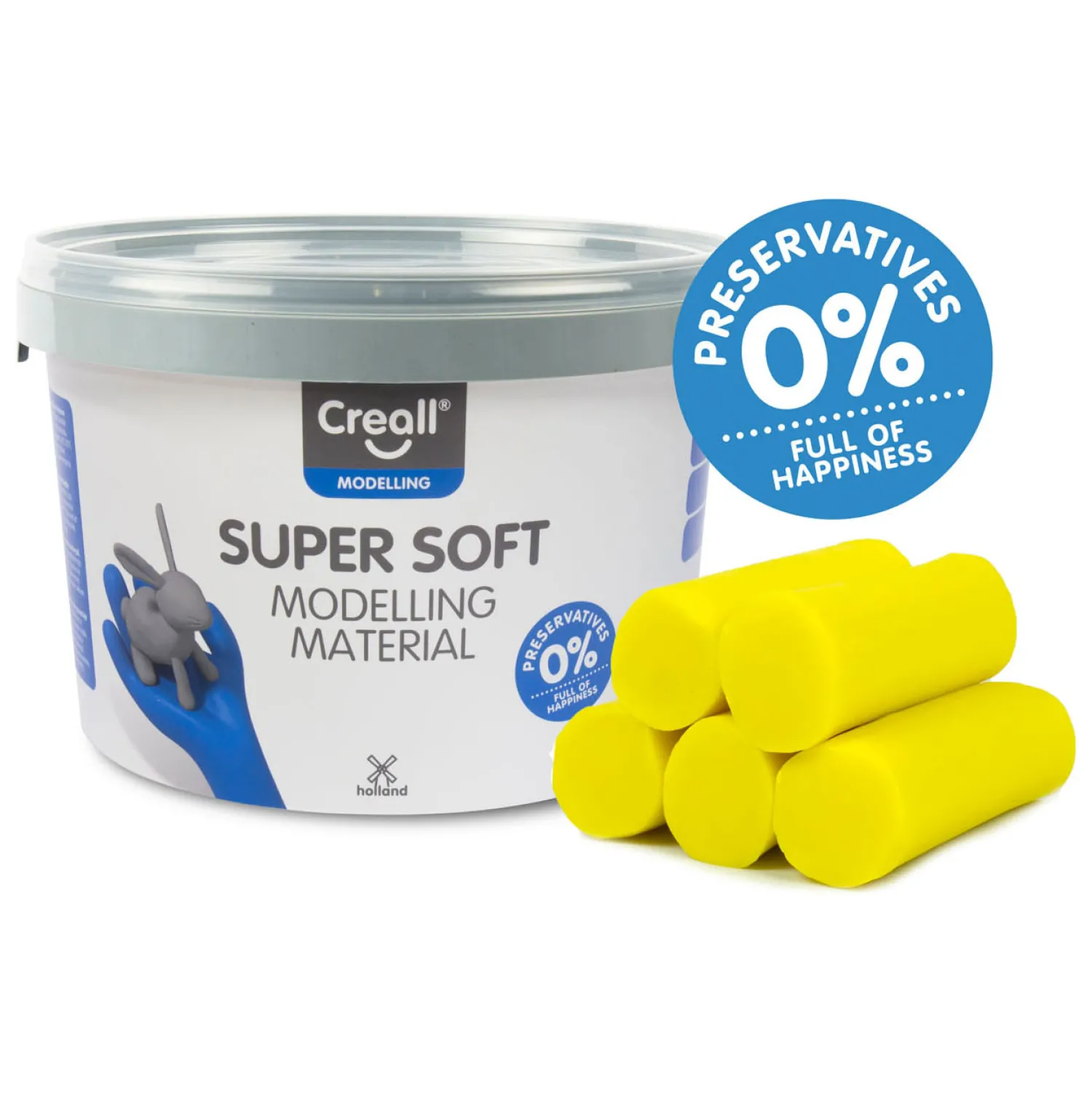 Supersoft klei Geel, 1750gr.-Creall Discount