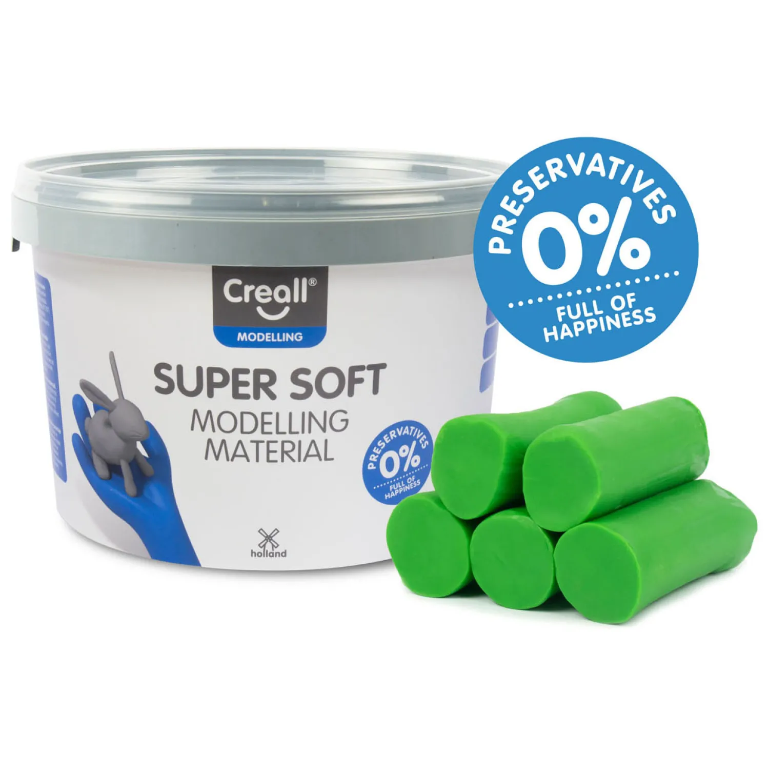 Supersoft klei Groen, 1750gr.>Creall New