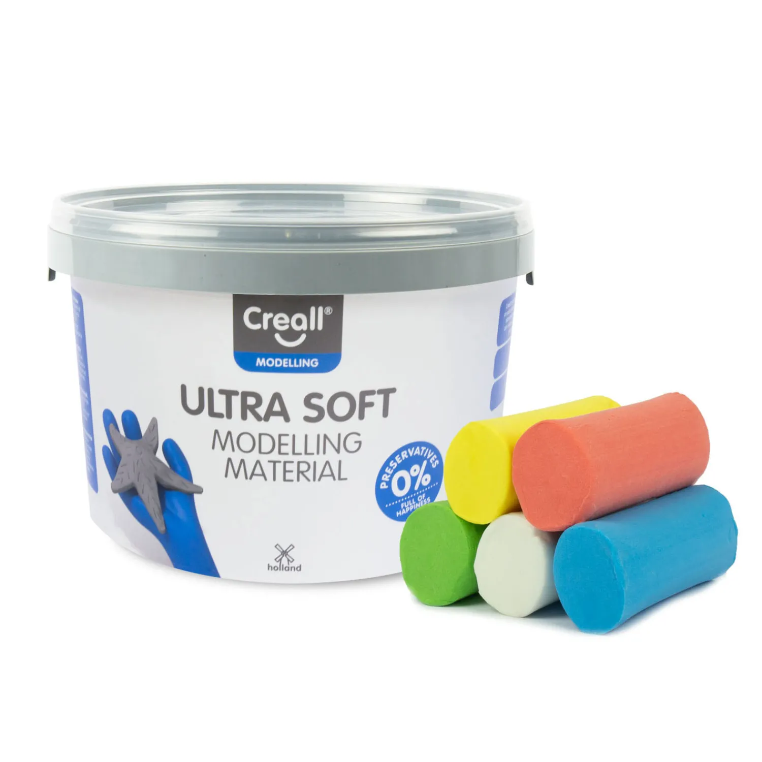 Creall Ultra Soft Klei Kleur - 5 Kleuren Klei - 1100 gr. New