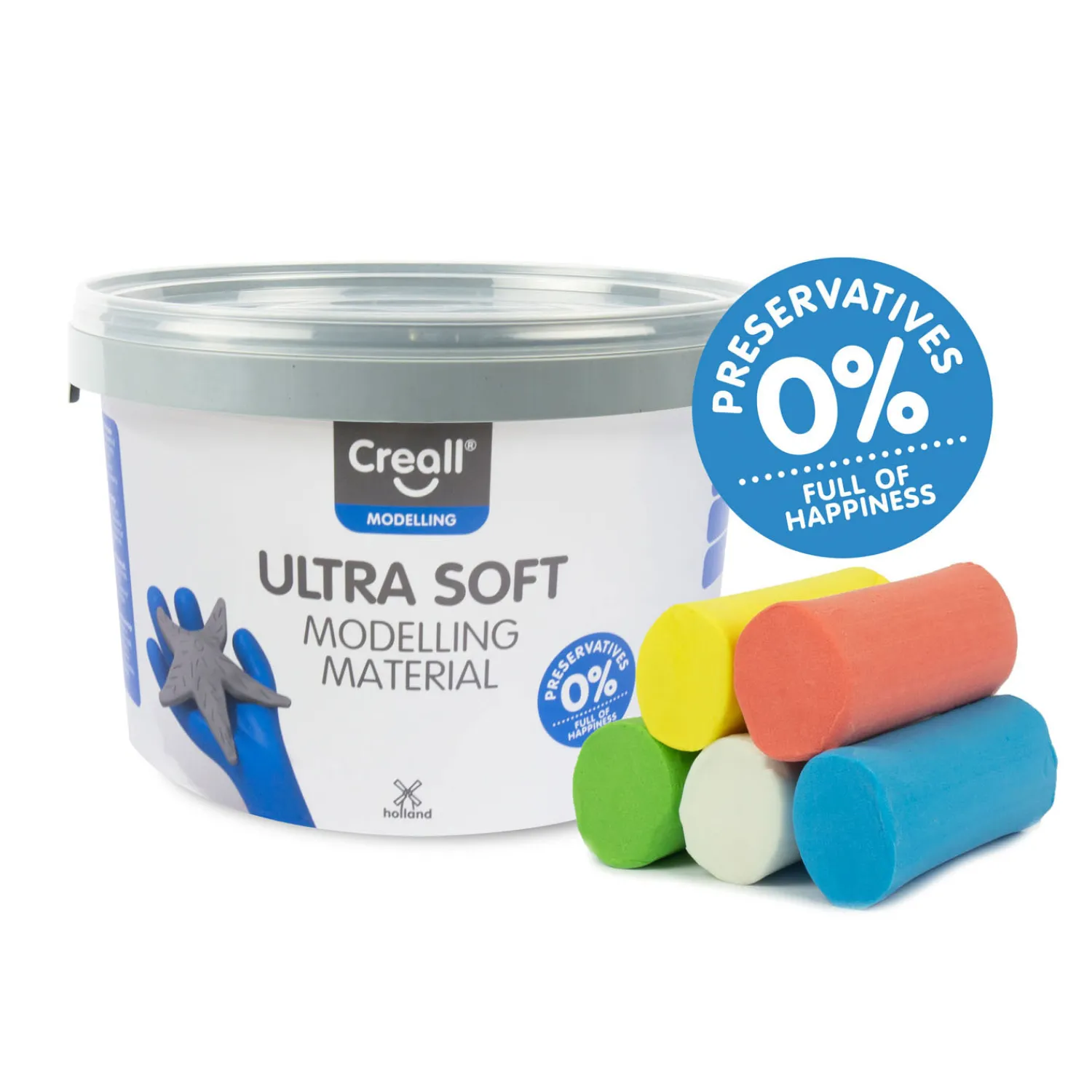 Creall Ultra Soft Klei Kleur - 5 Kleuren Klei - 1100 gr. New