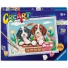 CreArt Schilderen op Nummer - Honden in een Mandje>Ravensburger Hot