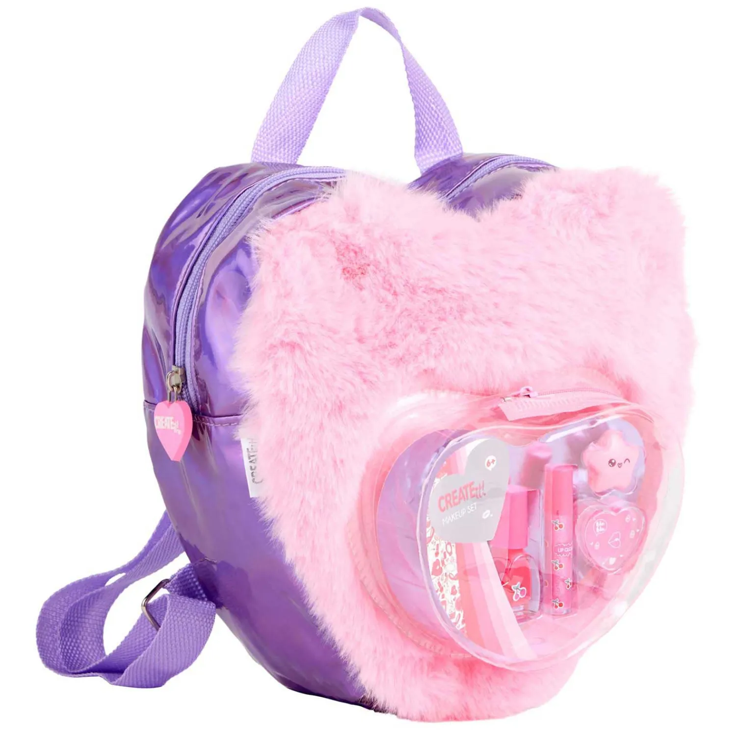 Create It! Beauty Make-up Set in Fluffy Rugtas Love Roze>Canenco Best