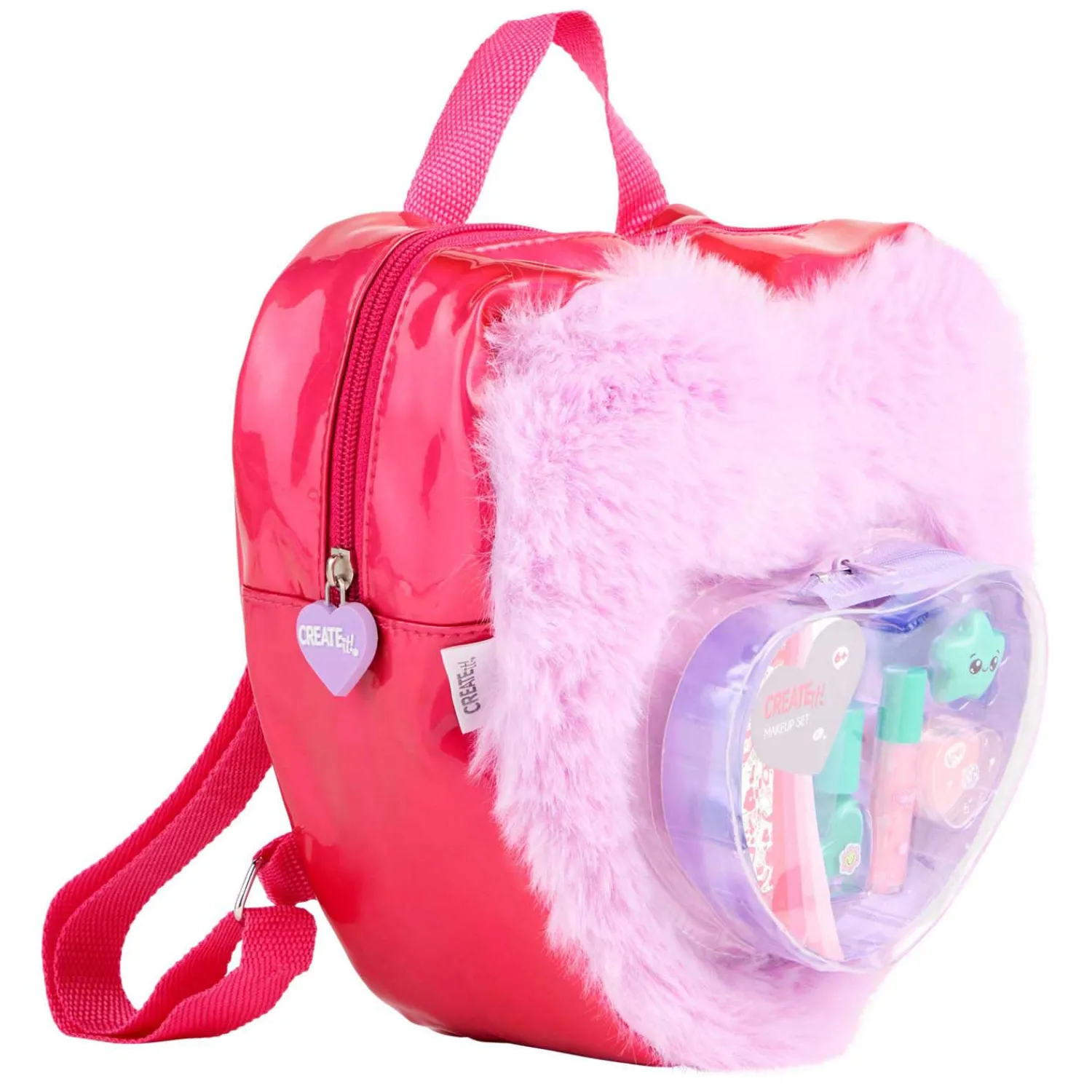 Create It! Beauty Make-up Set in Fluffy Rugtas Love Paars>Canenco Sale