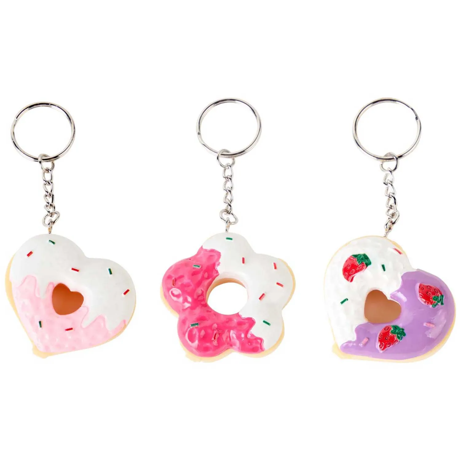 Canenco Create It! Candy Explosion Donut Lippenbalsem Sleutelhanger New