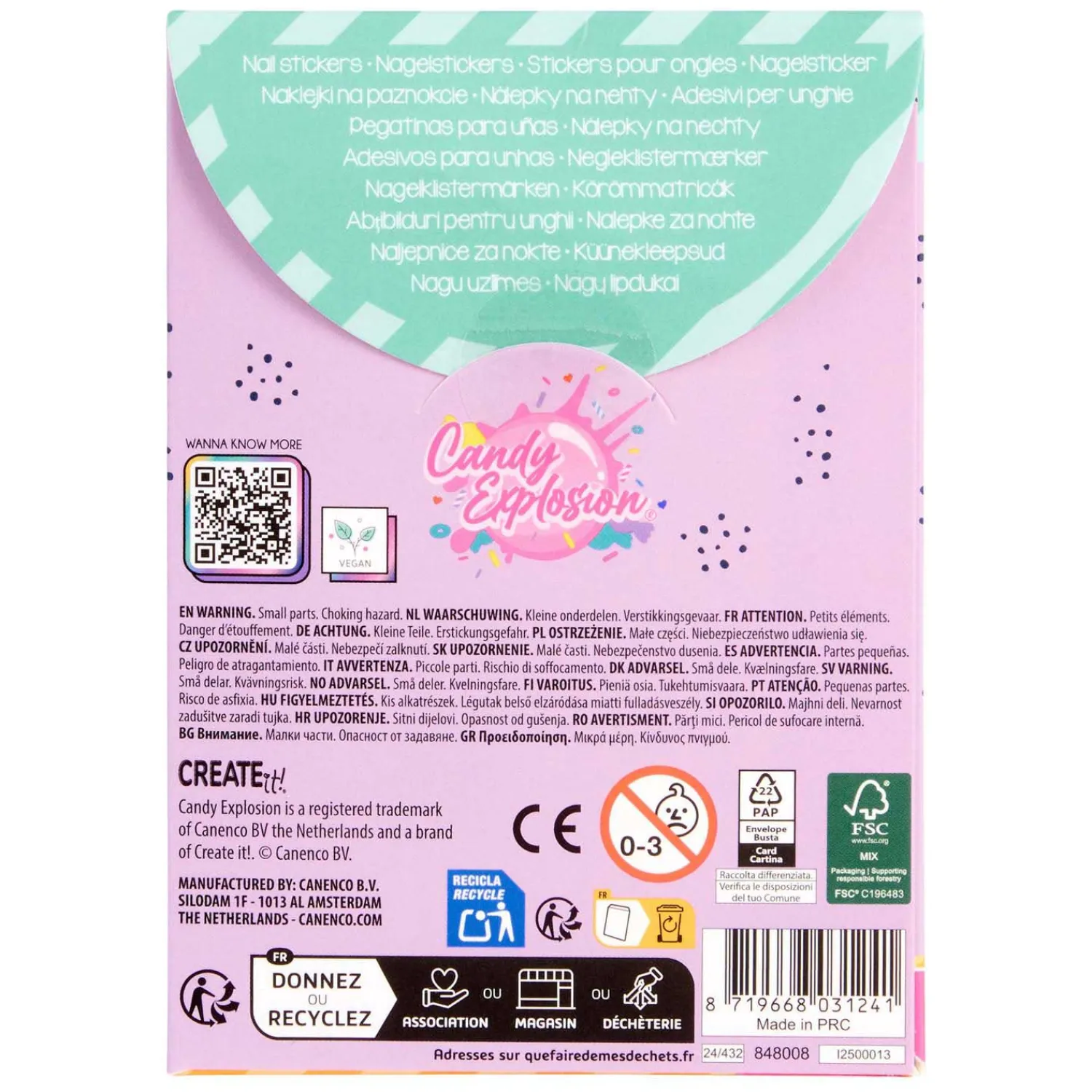 Canenco Create It! Candy Explosion Nagelstickers Outlet