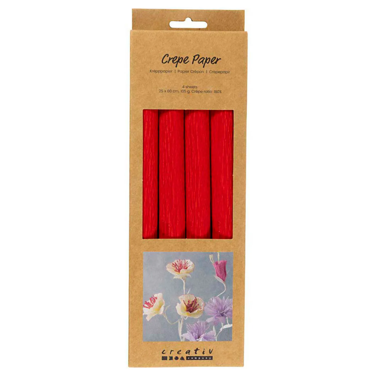 Crepepapier Rood - 4st.>Creativ Company Discount